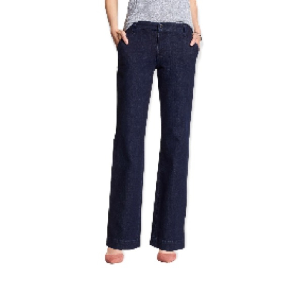 🆕 Banana Republic Dark Blue Trouser Jeans - Women’s Size 27P / 4P